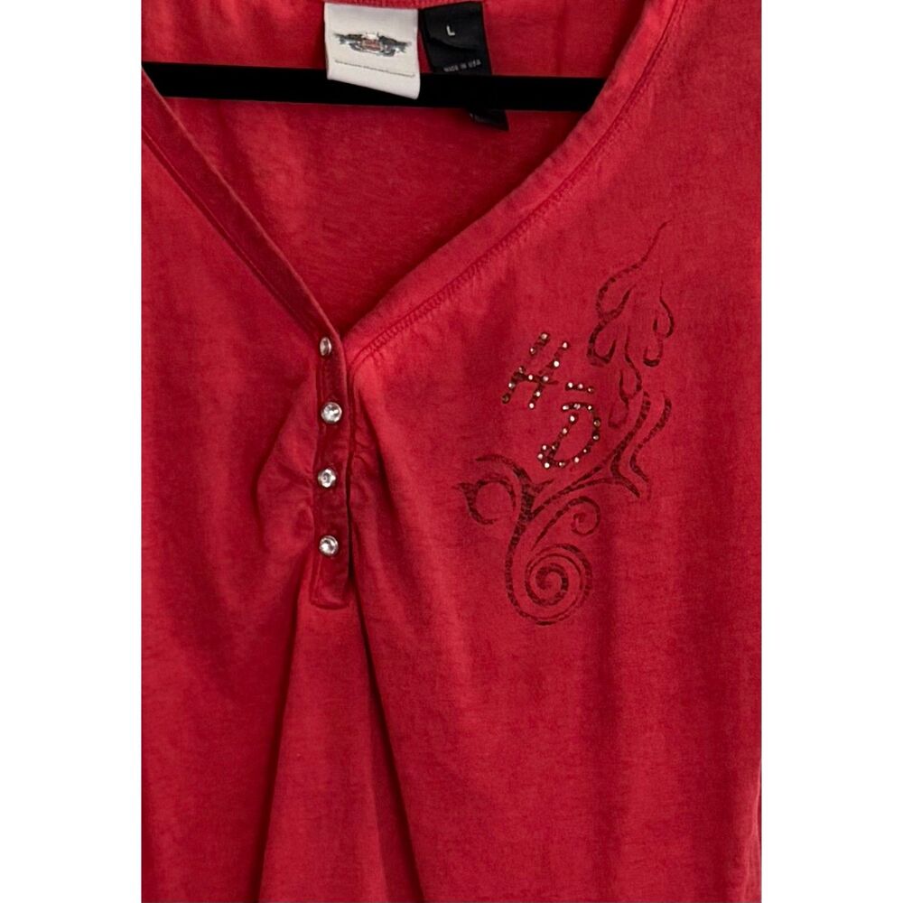 Authentic Harley Davidson 2011 Women's Burnt Orange T shirt size XL (96235-12VW)